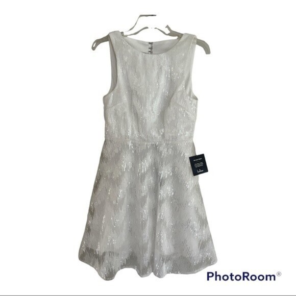 Lulu's Dresses & Skirts - Lulus Shine My Way White Sequin Backless Skater Dress Size XS